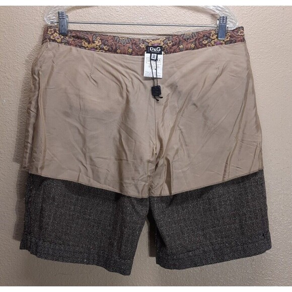 Dolce & Gabbana D&G Brown Wool Blend Woman Bermuda Shorts Size 32/46 - Picture 11 of 15